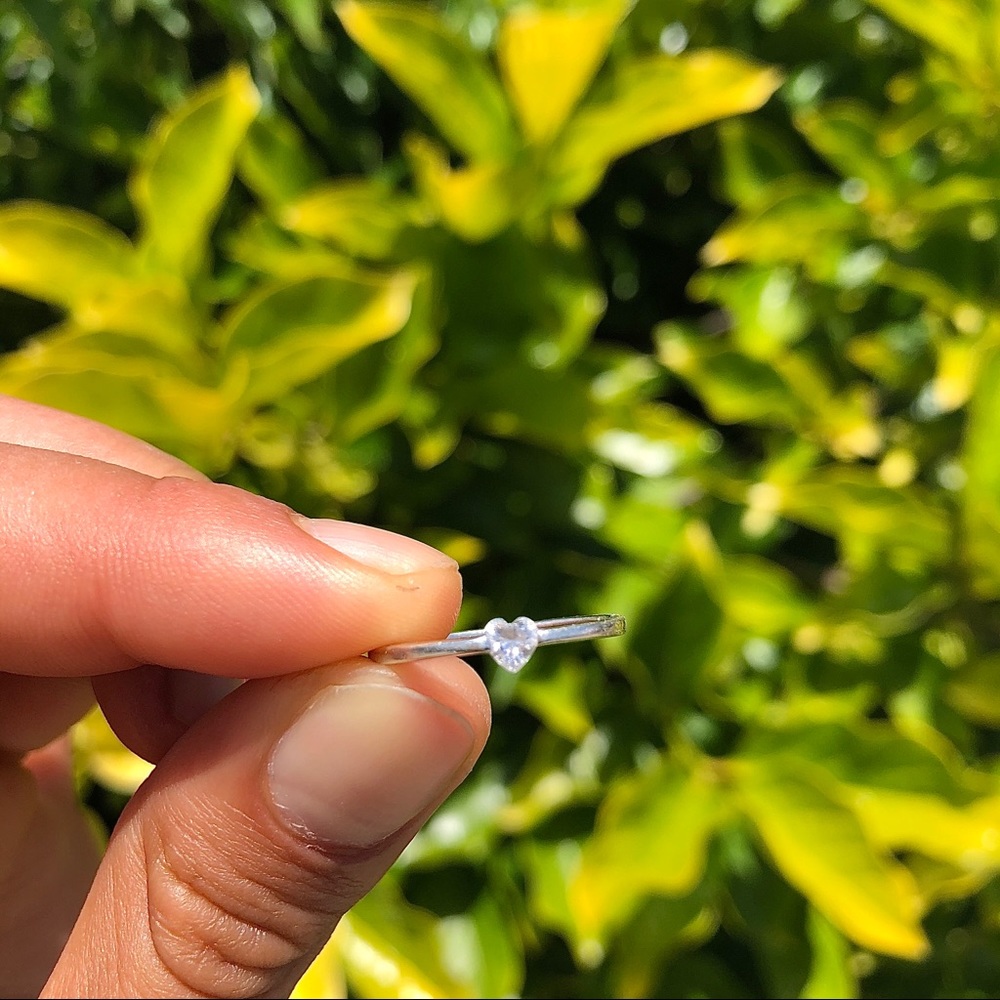 Heart shaped diamond ring
